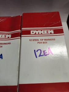 NEW!! DYKEM Permanent Industrial Marker, Ink-Based, Black, Medium, 16003, 12PK - Picture 1 of 10