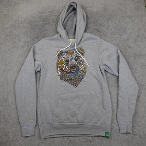 Wild Tribute Hoodie Womens M Gray Bear Graphic Travel National Parks Outdoors CO - Picture 1 of 9