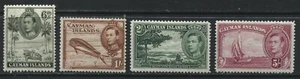 Cayman Islands KGVI 1938 6d (perf 11 1/2 by 13) 1/, 2/, and 5/ mint o.g. hinged - Foto 1 di 1