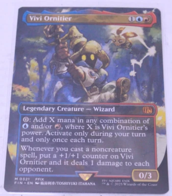 MTG Magic Final Fantasy Vivi Ornitier Borderless #321 Non-Foil Commander Chase - Image 1 of 4