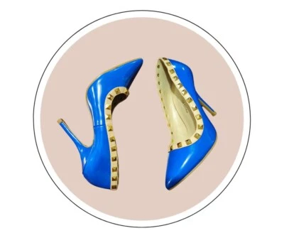 Zapatos de vestir Wild Diva Lounge LOVISA-19 azules de 4 pulgadas - elegantes para mujer Foto 1 de 4