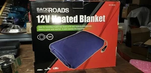 Backroads 12v Heated Blanket For Car, RV Camping, Emergency, Blue NEW IN BOX - Picture 1 of 3