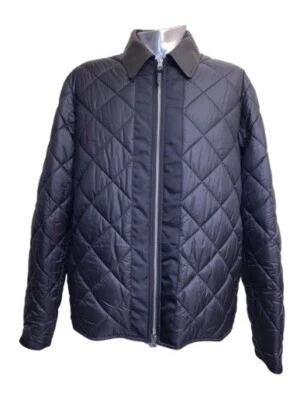 Dunhill Quilted Black Leather Collar Jacket “L” Brand New - Image 1 of 4