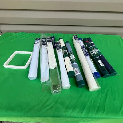 Lote de 10 unidades de tela punto de cruz varios tipos blanco verde Foto 1 de 4