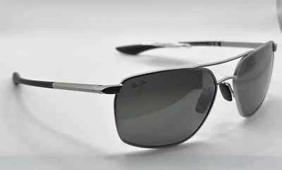 Gafas de sol polarizadas plateadas y grises MAUI JIM Puu Kukui 857-17 para hombre Foto 1 de 4