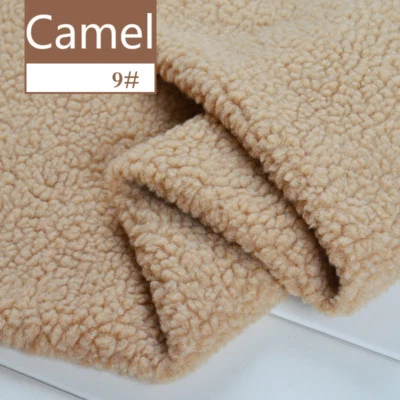 Tecido de lã de cordeiro falso Sherpa grosso forro de pele de berbere costura tecido para artesanato - Imagem 1 de 4