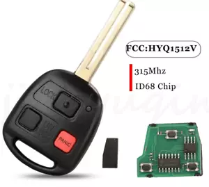 Llavero inteligente de coche 3 botones 315 MHz 4D68 89070-60081 para Lexus GX470 LX470 - Imagen 1 de 7
