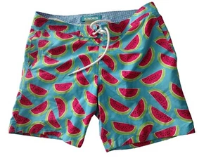 Mint BONOBOS 7" Watermelon Print Blue Red Swim Trunks Board Shorts Sz 32 - Picture 1 of 8