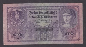 [CIR, with one tiny pinhole on CT] 1925 Austria 10 Schillinge P-89 [014-2] - Picture 1 of 3
