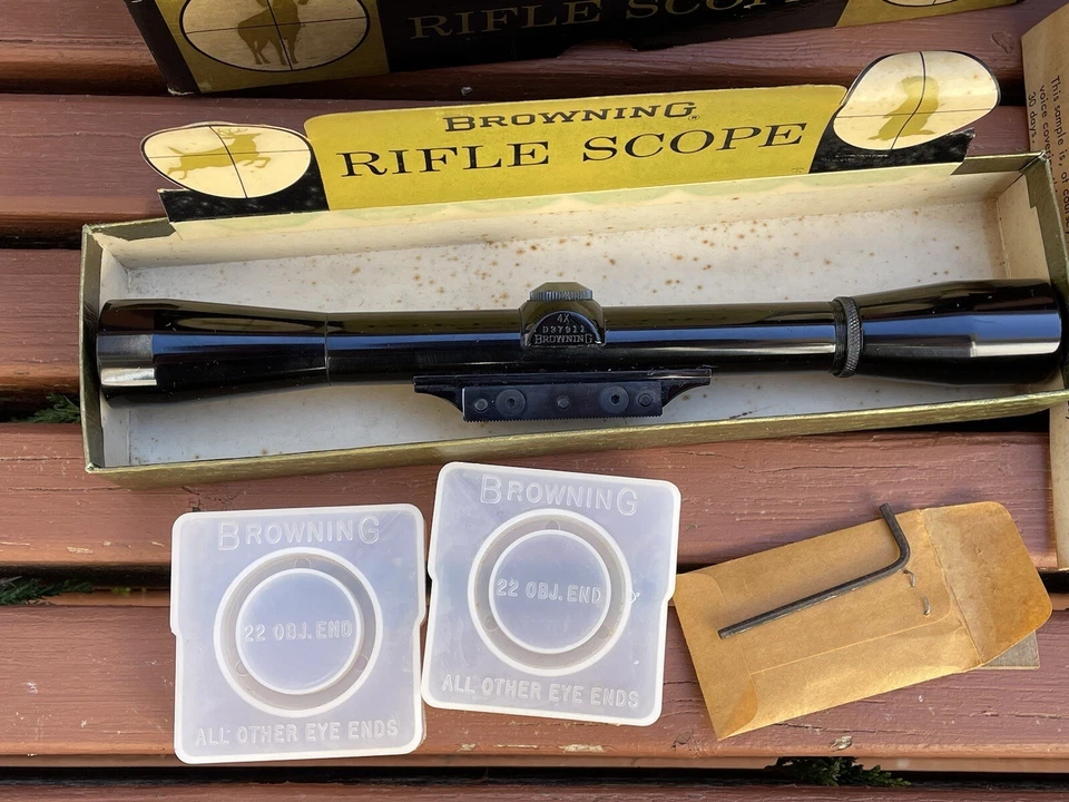 RARE Browning Redfield .22LR Rifle Scope 3/4" Tube Dovetail Rimfire Trainer NOS - Image 1 of 4