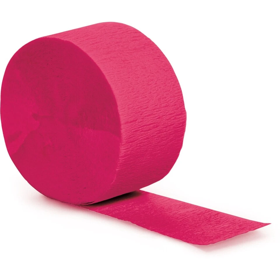 Hot Magenta Crepe Streamer 81ft - Image 1 of 1