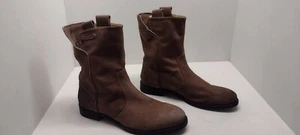 Diesel Mid Calf Boots Brown Suede Pull On Men's Size 13 - Picture 1 of 8