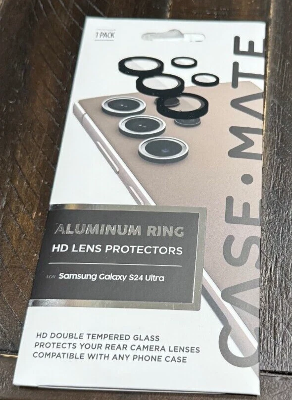 Case-Mate Aluminum Ring HD Lens Protectors for Samsung Galaxy S24 Ultra - Black - Image 1 of 1
