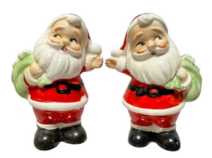 Vtg MCM Japan Christmas Santa Claus Carrying Sack Salt & Pepper Shaker Set - Picture 1 of 16