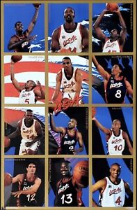 1996 Team USA Basketball Atlanta Olympics DREAM TEAM 12 Player.Poster 23x35. New