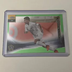 2021 Topps Chrome MLS Efrain Alvarez #81 Green Refractor /99 LA Galaxy - Picture 1 of 2