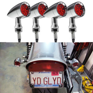 4x Motorcycle Bullet Turn Signals Tail Lights For Harley Dyna Super Wide Glide
