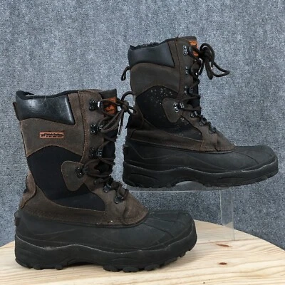 Irish Setter Duck Boots Mens 12 Combat Brown Leather Mid Calf Lace Up Round Toe - Image 1 of 4