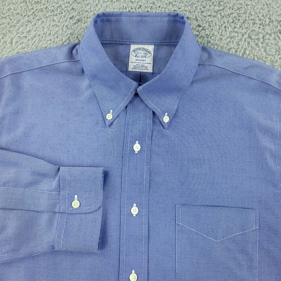 Brooks Brothers Shirt Mens 15 1/2 Blue Regent Business Office Casual Travel - Image 1 of 4