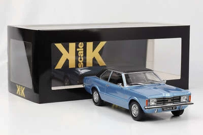 1:18 Ford Taunus GT Limousine 1971 Blu Metallizzato Tetto Nero 1:18 KK-Scale - Immagine 1 di 4