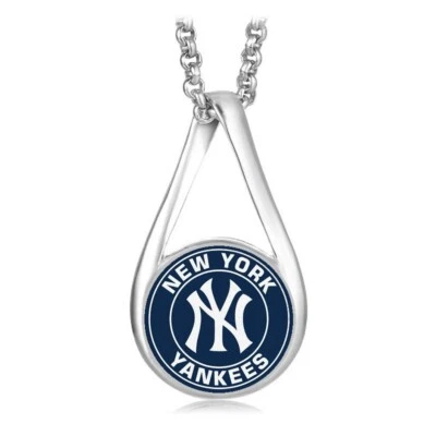 纽约洋基队女式纯银链式项链带吊坠 D28 — 第 1/4 张图片