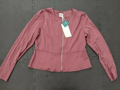 SOLO Chaqueta Blazer Poptrash Para Mujer Cremallera Peplum A Medida - TALLA M Foto 1 de 3
