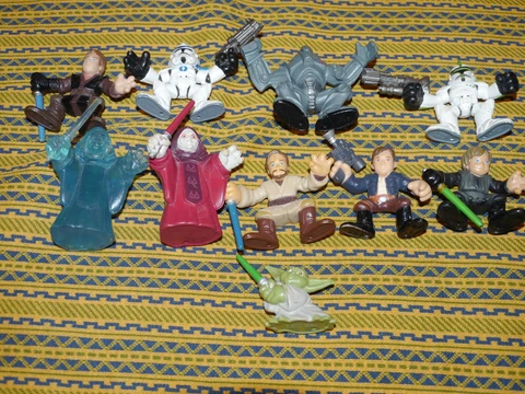 Star Wars Galactic Heroes Lot LFL Hasbro Playskool 2004+ Palpatine Luke Han Yoda Cover
