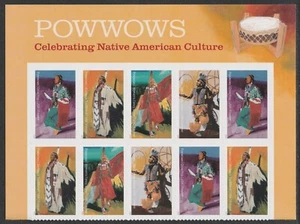 US 5978-5981 5981b Powwows F Header Block 10 MNH 2025 - Bild 1 von 1