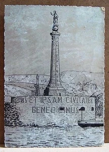 Messina - Die Säule der Madonna del Porlo [groß, s/w, gereist] - Bild 1 von 1