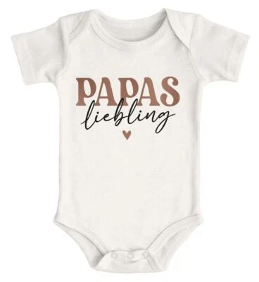 MOONWORKS Baby Body Papas Liebling Herz Geschenk Vatertag Bio-Baumwolle Jungen & Mädchen