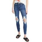 Frame Denim Le High Skinny Ankle Distressed Jeans In Van Ness Rips Size 25