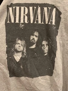 NIRVANA Camiseta Raglán Manga 3/4 Camiseta de Béisbol Adulto Banda Mediana Camiseta - Imagen 1 de 4