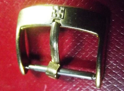 ETERNA - RARE VINTAGE BUCKLE 16 mm INSIDE YELLOW GOLD COLOR - SWISS MADE - Imagem 1 de 3