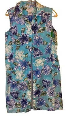 White Stag Ladies Floral Sleeveless Shirt Dress Size 12 - Image 1 of 4