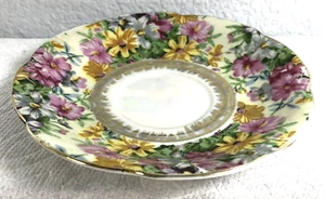 VTG Floral Bone China Teacup Saucer Plate Rose Pattern - Picture 1 of 3