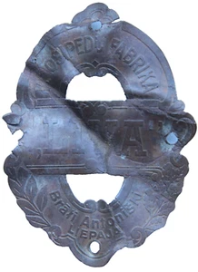 Vintage Latvian Lettland Bicycle Head Badge Tag Emblem ''LIVA'' Liepaja - Picture 1 of 3