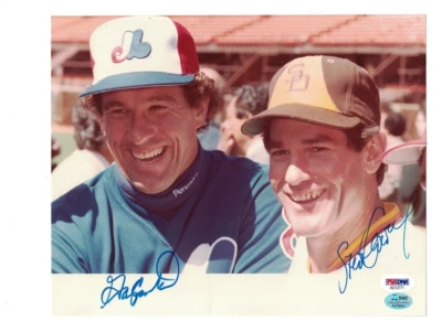 Gary Carter Montreal Expos Steve Garvey Padres Signed 8x10 Photo SGC PSA/DNA - Image 1 of 2