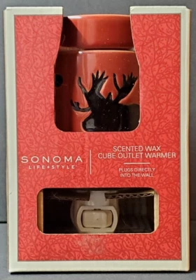 Cubo de cera Sonoma retirado de fusión enchufe de toma eléctrica calentador alce con escena de árboles Foto 1 de 3