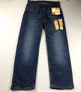 Wrangler Jeans Mens 32X32 Blue Denim Relaxed Fit Straight Leg Flex Comfort NWT - Picture 1 of 11