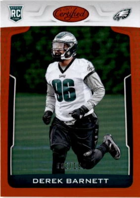 2017 Panini Certified #155 Derek Barnett /199 Mirror Orange - Image 1 of 2