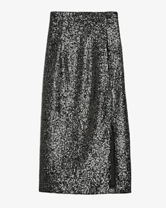 Falda lápiz Express para mujer cintura alta lentejuelas tono negro talla M #07659555 - Imagen 1 de 3