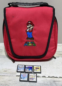Estuche de Transporte Super Mario DS Bolsa de Juego de Viaje ROJA con 5 Juegos - Imagen 1 de 10