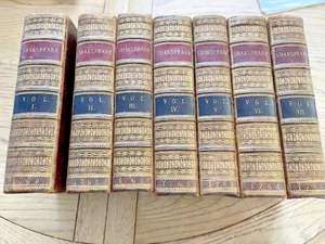 SHAKESPEARE Set Fine Leather Binding. 1765. First SAMUEL JOHNSON Edition. Rare - Picture 1 of 9