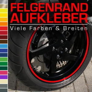 Felgenaufkleber 4mm für Auto Motorrad Wohnmobil Wohnwagen Gold Silber Blau - Bild 1 von 3