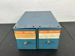 Vintage Sprague Capacitor Metal Drawers Display Case   no1 - Picture 1 of 6