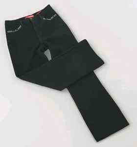 Vgt Y2K NYDJ Black Tummy Tuck High Waisted Diamante Bootcut Jeans Size 8 10 12 - Picture 1 of 7