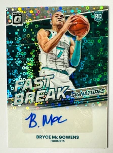 Optic Bryce McGowens 2022-23 AUTO RC PLATEADO ¡Disco Prizm Fast Break Hornets! - Imagen 1 de 3