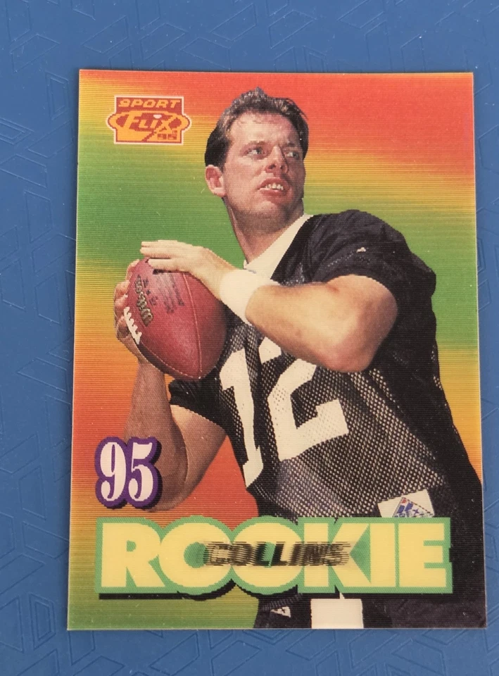1995 Sportflix RC #122 Kerry Collins Carolina Panthers FOOTBALL Card 6G - Image 1 of 2
