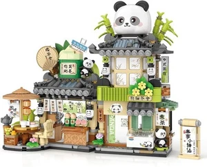 Juego de bloques de construcción City Tea House, tienda de té construcción panda abrible 860 piezas - Imagen 1 de 11