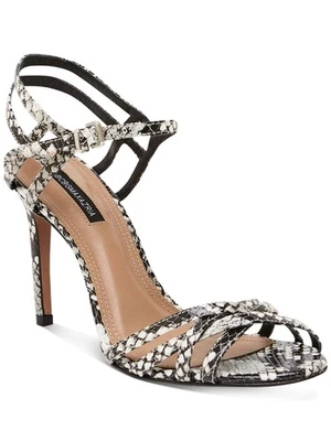 Sandalias BCBG MAXAZRIA Mujer Blanco Serpiente Tanya Punta Abierta Stiletto Cuero 5 Foto 1 de 4